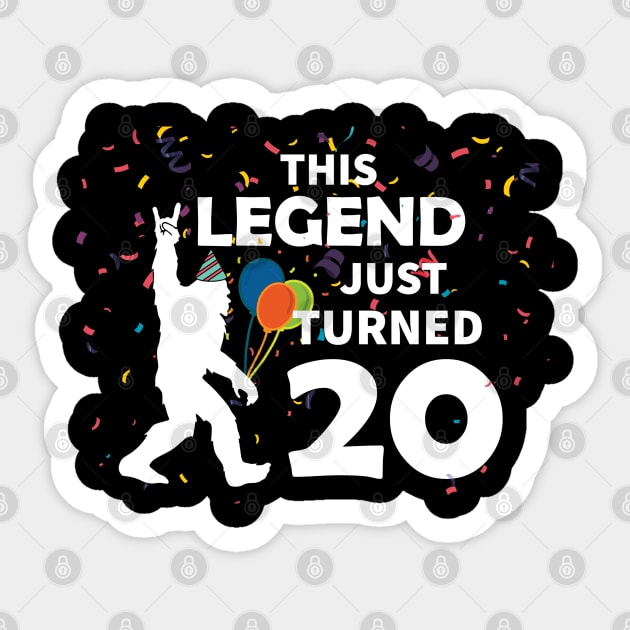 This legend just turned 20 Sticker by JameMalbie